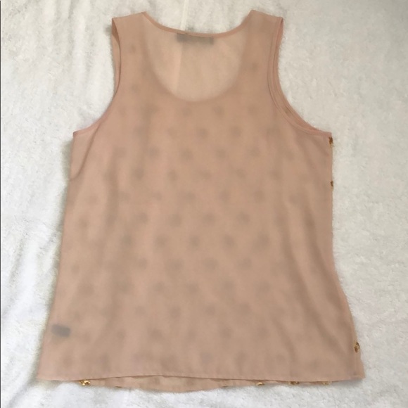 Blush Pink Polka Dot Tank with Gold Sequins size M - Picture 7 of 7